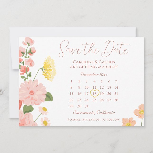 Spara datum för Vild av elegant-Bröllop-kalender S Datumet (Framsida)