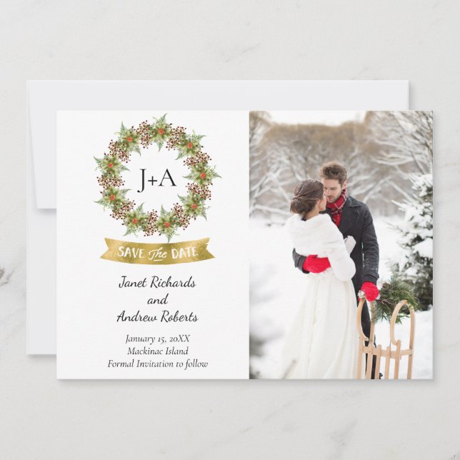 Spara datum för vinter- eller julfoto spara datumet (Framsida)