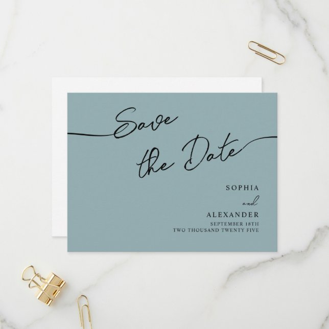 Spara datum för vykort för inbjudan. (Fram/Back In Situ)