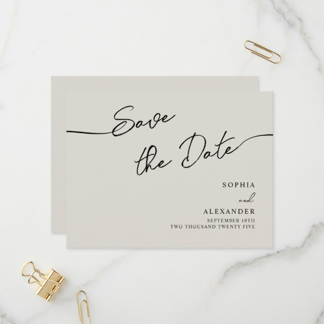 Spara datum för vykort för inbjudan. (Fram/Back In Situ)