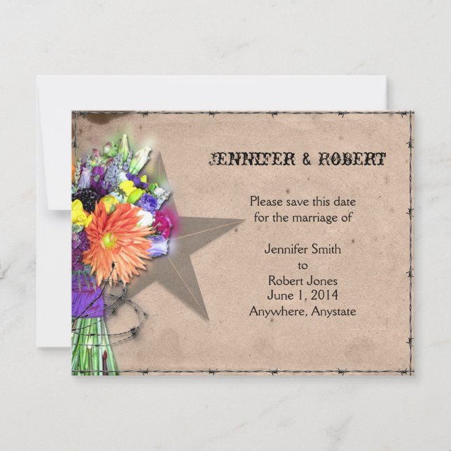 Spara datum för Western barbergartråd i land Datumet (Framsida)