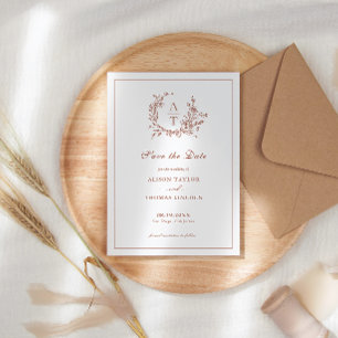 Spara datum formell krans terrakotta kort