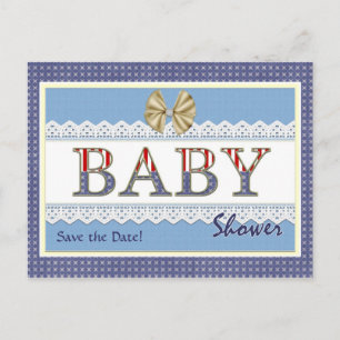 Spara datum Fosterlandskärlek Baby Shower Postkort Meddelande Vykort