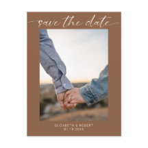 Spara datum Foto Boho Enkel Modernt Skript 