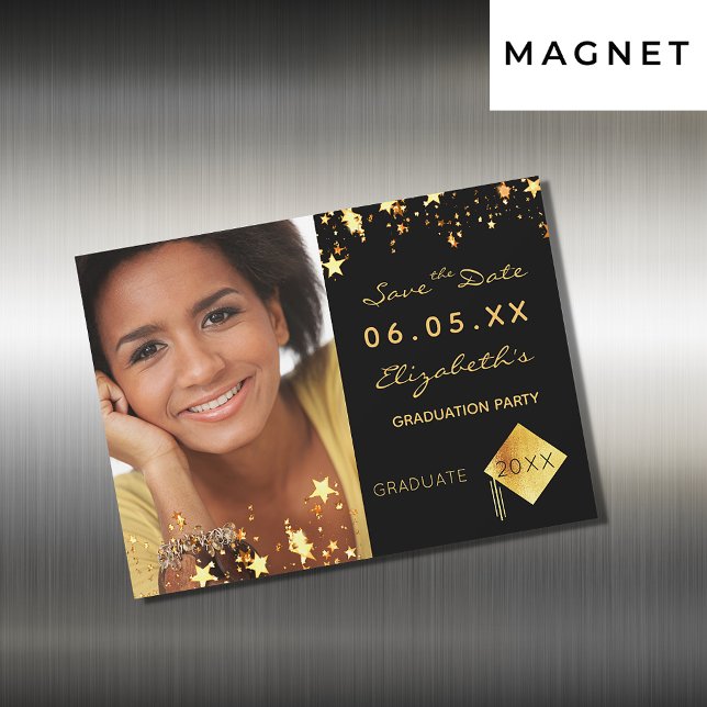Spara datum foto examensfest 2026 magnet (Skapare uppladdad)
