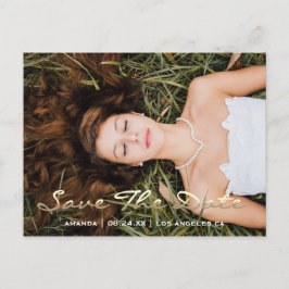 Spara datum Foto Rosa 16-års 15-års bröllopsfest Vykort