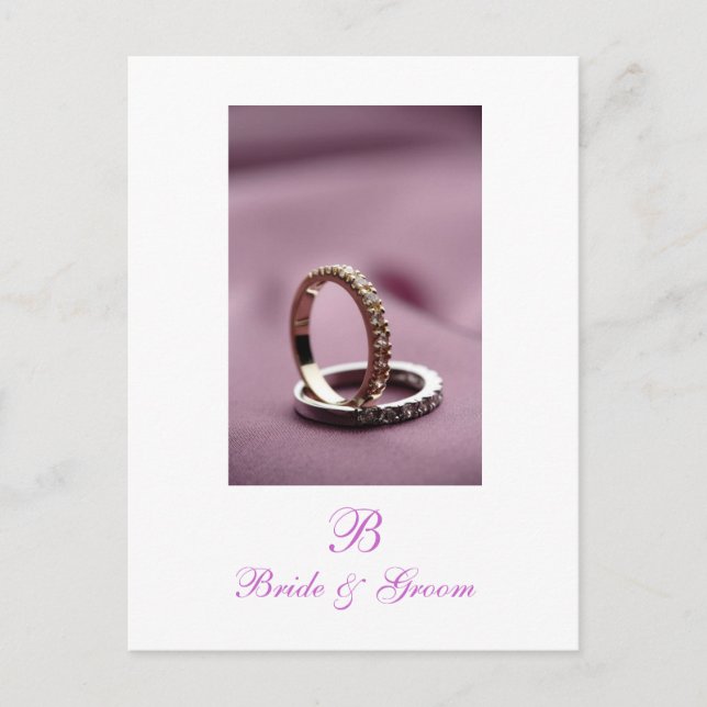 Spara datum Foto vykort för bröllop (Framsida)