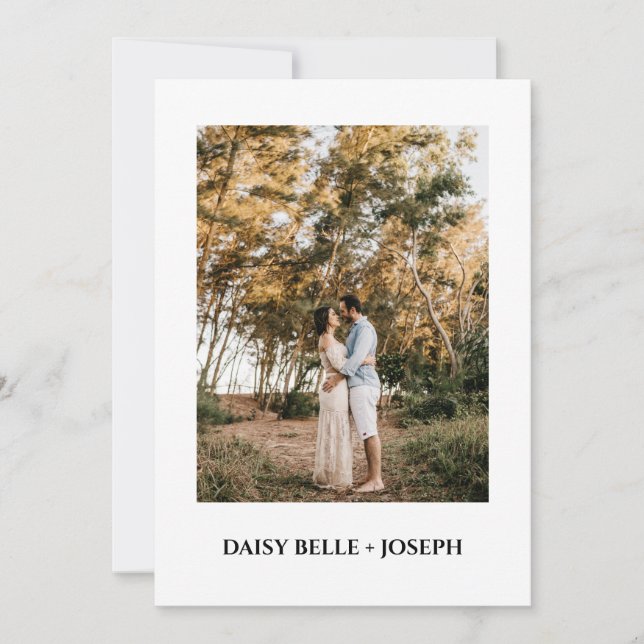 Spara datum fotoinbjudan inbjudningar (Framsida)