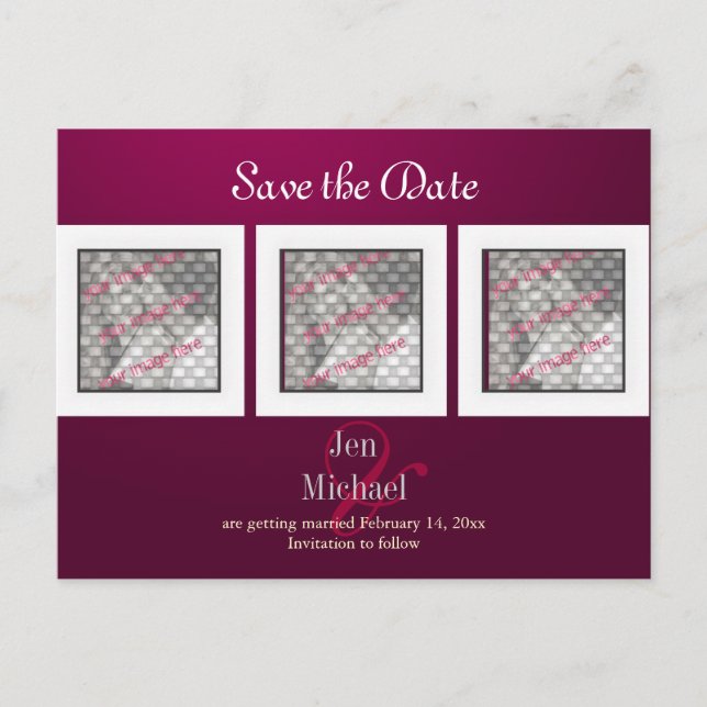 Spara datum foton postkort, meddelande vykort (Framsida)