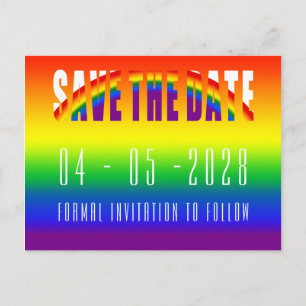 Spara datum Gay Bröllop HBT Gay pride Party Vykort