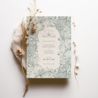 Spara datum Golden Lily Himlar Blue William Morris