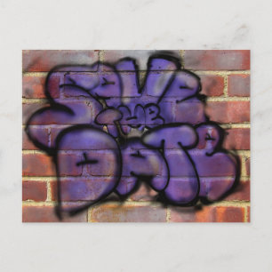 Spara datum Graffiti Meddelande Vykort