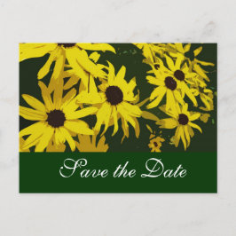 Spara datum, gula tusenskönor meddelande vykort