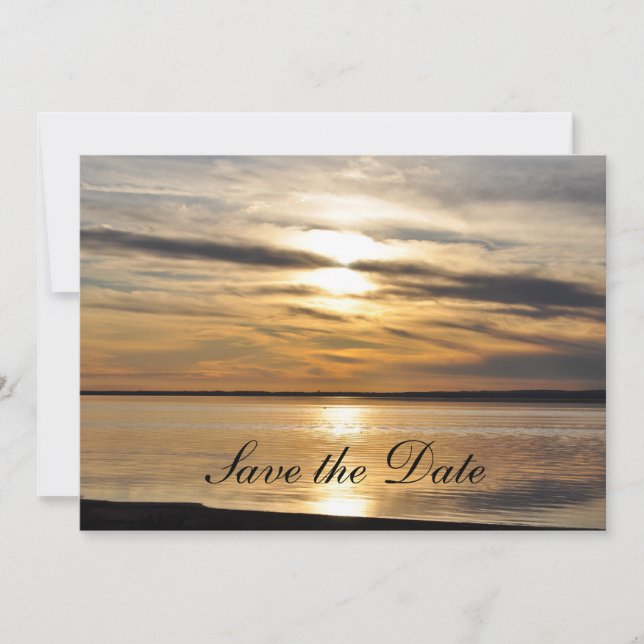 Spara datum - guldkant bröllop (1) datumet (Framsida)