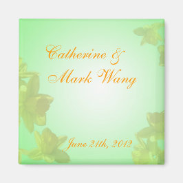 spara datum, gult tulpanblommor magnet