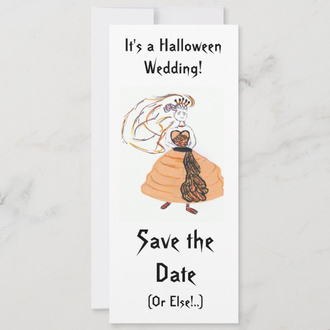 Spara datum/Halloween Bröllop Datumet (Framsida)
