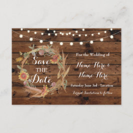 Spara datum Hösten i kärlek Bröllop Träkort Spara Datumet