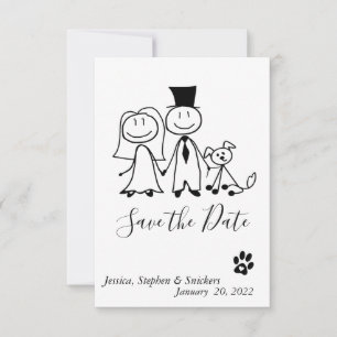 Spara datum Hund älskare Doodle Figurer Datumet
