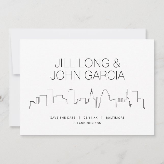 Spara datum i Baltimore Inbjudningar (Framsida)