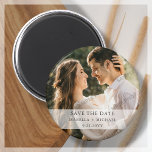 Spara datum i fotot magnet<br><div class="desc">Anpassade Spara datum magneter,  med ett foto med ogenomskinligt område för mer information.</div>