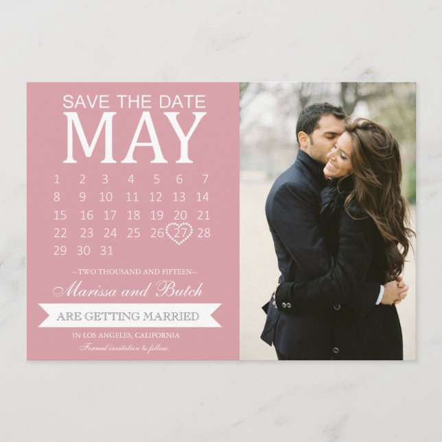 Spara datum i kalendern Annonsering | Bröllop Datumet (Framsida)