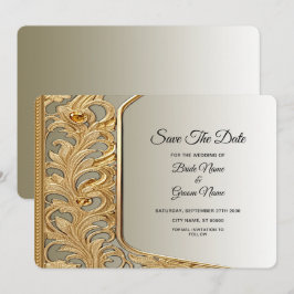 Spara datum i Modern Guld Ornate Datumet