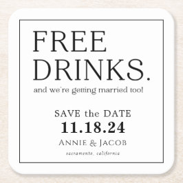 Spara datum i Roligt utan att dra och spara Underlägg Papper Kvadrat