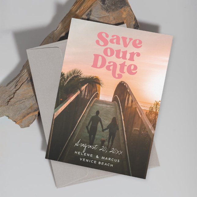 Spara datum i Vintage bröllop Datumet (Skapare uppladdad)