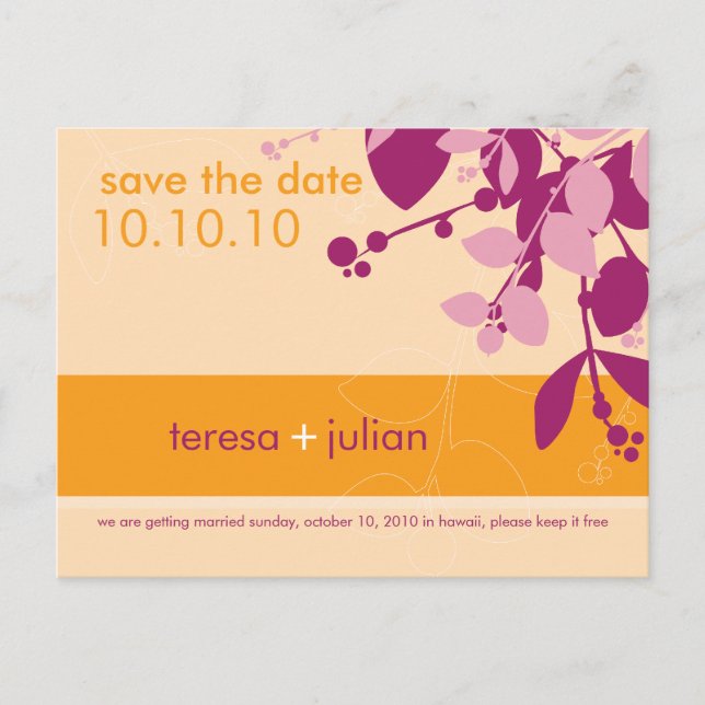 SPARA DATUM: Inbyggt 7 Meddelande Vykort (Framsida)