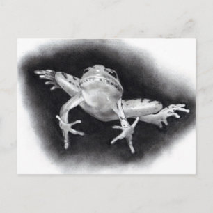 SPARA DATUM: JUMPING FOR JOY: FROG IN PENCIL MEDDELANDE VYKORT