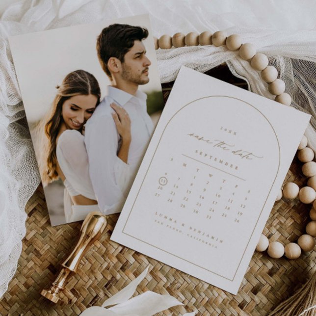 Spara datum kalender minimal ark foto kort (Skapare uppladdad)