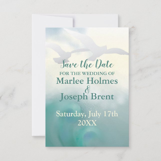 Spara datum kort Havs Måsar (Framsida)