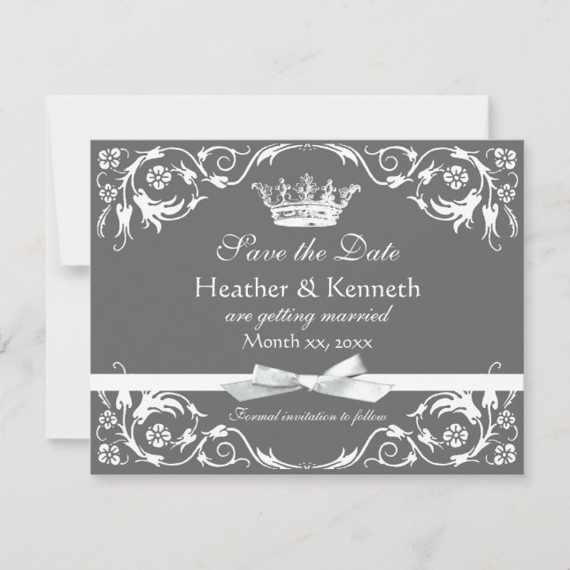 Spara datum Krona White Spara Datumet (Framsida)