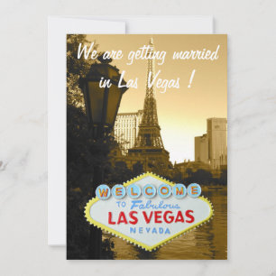 Spara datum Las Vegas bröllopsannonsering Datumet