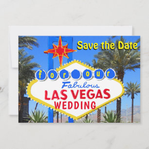 Spara datum Las Vegas bröllopsinbjudan Inbjudningar