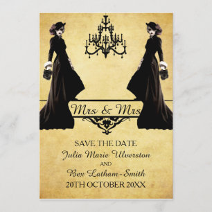Spara datum - Lesbisk Gothic Steampunk Stil Datumet