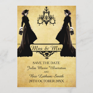 Spara datum - Lesbisk Gothic Steampunk Stil Datumet