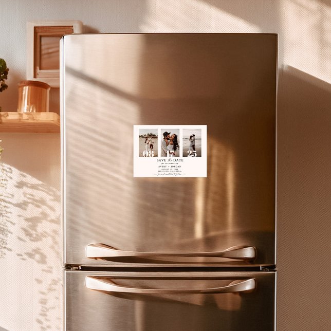 Spara datum Magnet, Foto Modern Spara datum Magnetisk Inbjudningskort (Skapare uppladdad)