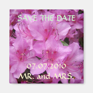 SPARA DATUM Magnet Rosa Azalea Blommor HERR FRU