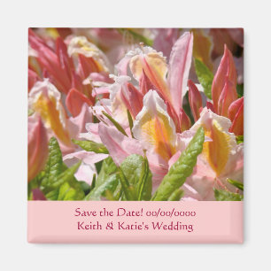 Spara datum! magneter Bröllopsgåvor Rosa blommor