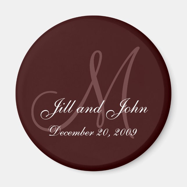 Spara datum magneter First Namn och Initialer Brow (Framsidan)