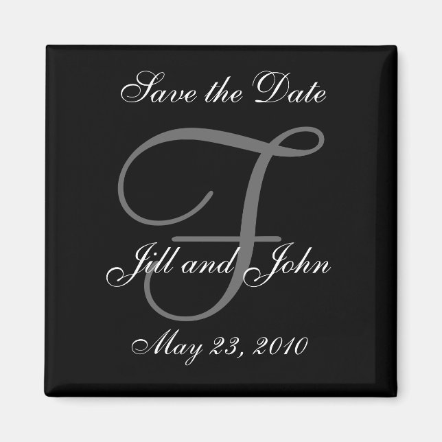 Spara datum magneter Första Namn och Initialer (Framsidan)