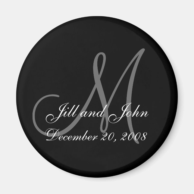 Spara datum magneter Första Namn och Initialer (Framsidan)