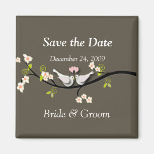 Spara datum magneter, love birds magnet
