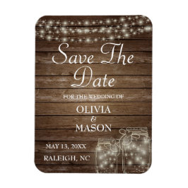 Spara datum magneter Rustic Mason Burk Ljus