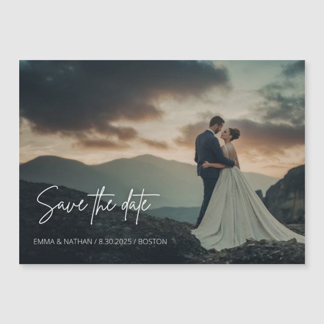 Spara datum magnetisk inbjudningskort (Framsida)