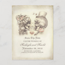 Spara datum med Day of the dead i Skull Meddelande Vykort