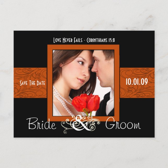 Spara datum med ditt foto meddelande vykort (Framsida)