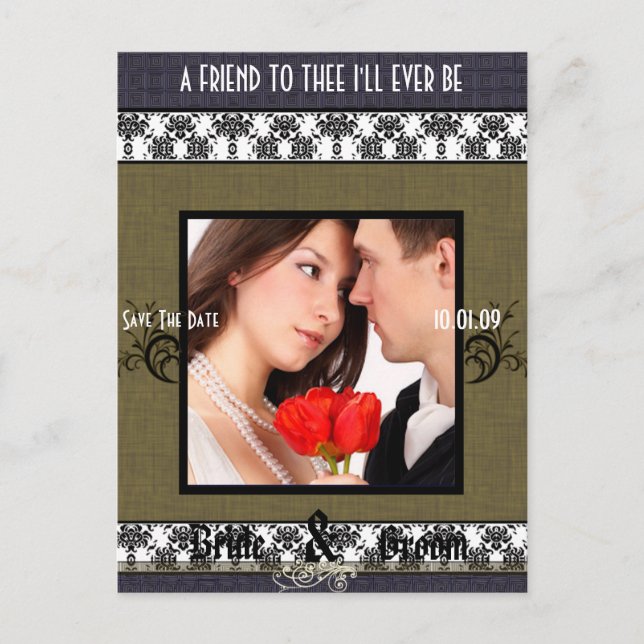 Spara Datum med Er Egen Foto Meddelande Vykort (Framsida)