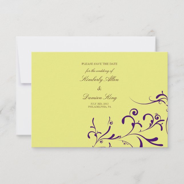 Spara datum meddelande | Blommigt Stänk |g2 (Framsida)